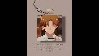 Silence Isnt Weakness Its A Weapon  multiproedit ayanokoji classroom Of The Elite shorts