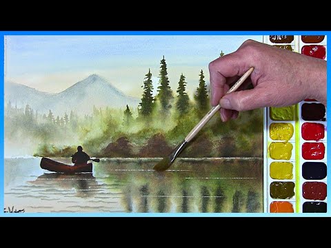 How To Paint Fog With Misty Trees, How To Paint Foggy Landscapes With Acrylics