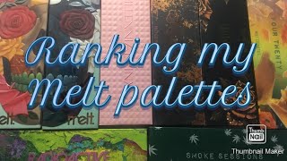 Ranking My Melt Cosmetics Palettes