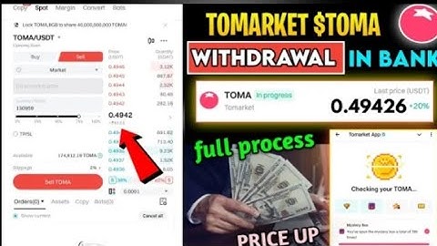 Tomarket $TOMA Withdrawal full process | Toma Claim Bitget Wallet Lite | Tomarket new update today