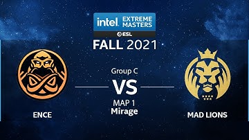 CS:GO - ENCE vs. MAD Lions [Mirage] Map 1 - IEM Fall 2021 - Group C - EU