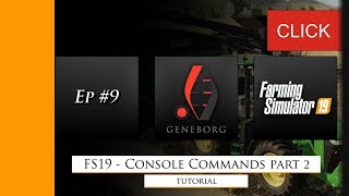 Farming Simulator 19 - Console Commands part2 [eng]