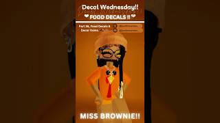 FOOD DECALS. * THANSGIVING EDITION * || 𝐁𝐑𝐎𝐖𝐍𝐈𝐄 𝐃𝐄𝐂𝐀𝐋𝐒. || ❤︎︎