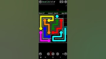 How To Solve Flow Free Courtyard Pack Level 24 7x7 Easy Board Walk Through Solution Walkthrough