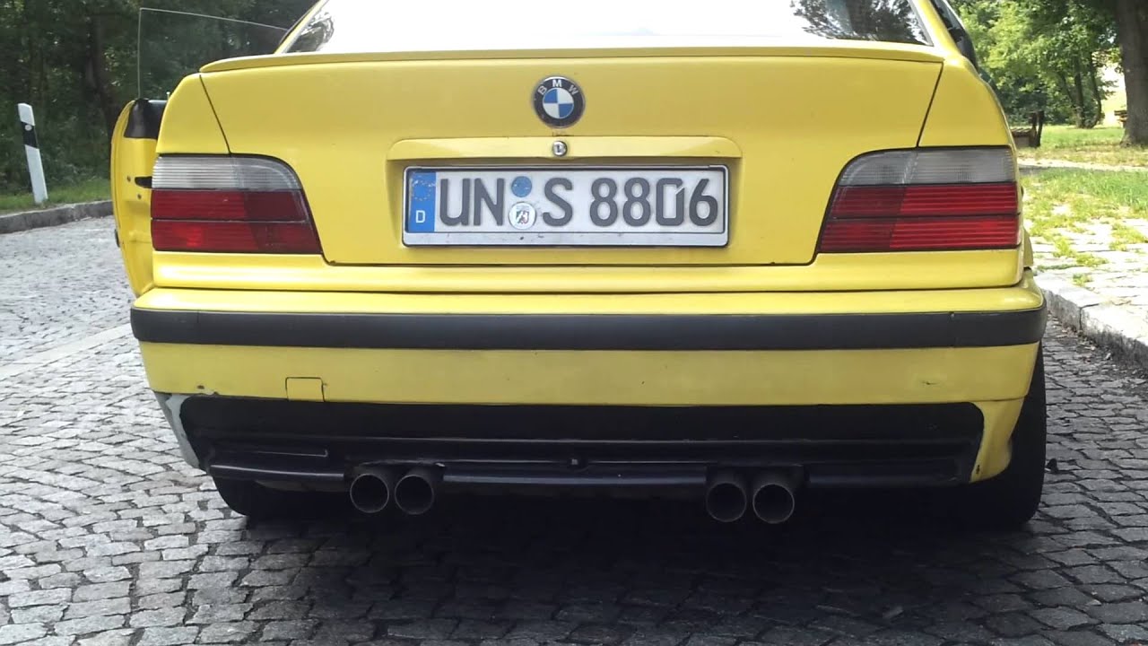 bmw e36 coupe 318is e46 m3 exhaust sound part1 YouTube