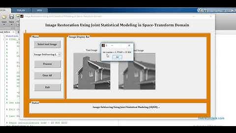 Image restoration using joint statistical modeling MATLAB project source code