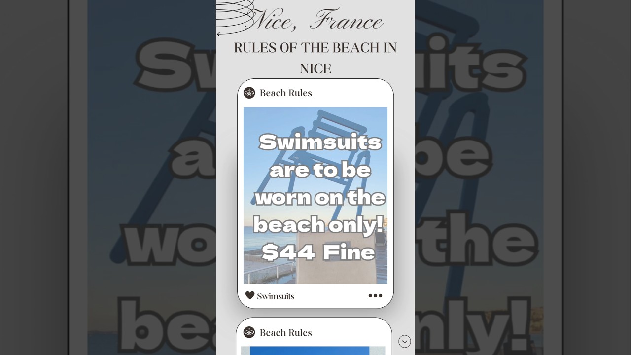 Avoid a fine! What Tourists Don't Know About Nice Beach Rules! 