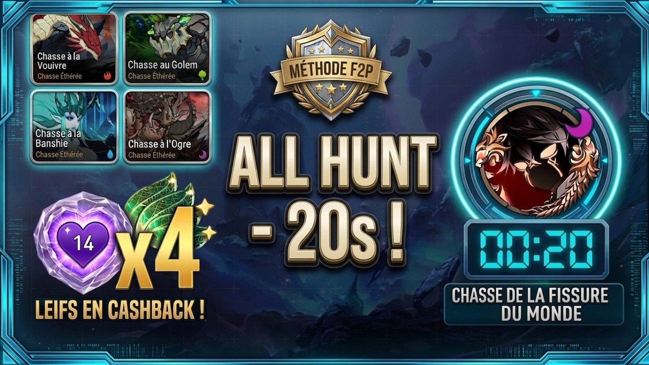 NOUVELLES CHASSES : 100% ONE SHOT (-20s) & FARM LEIFS INFINI ! (Guide F2P) 🔥