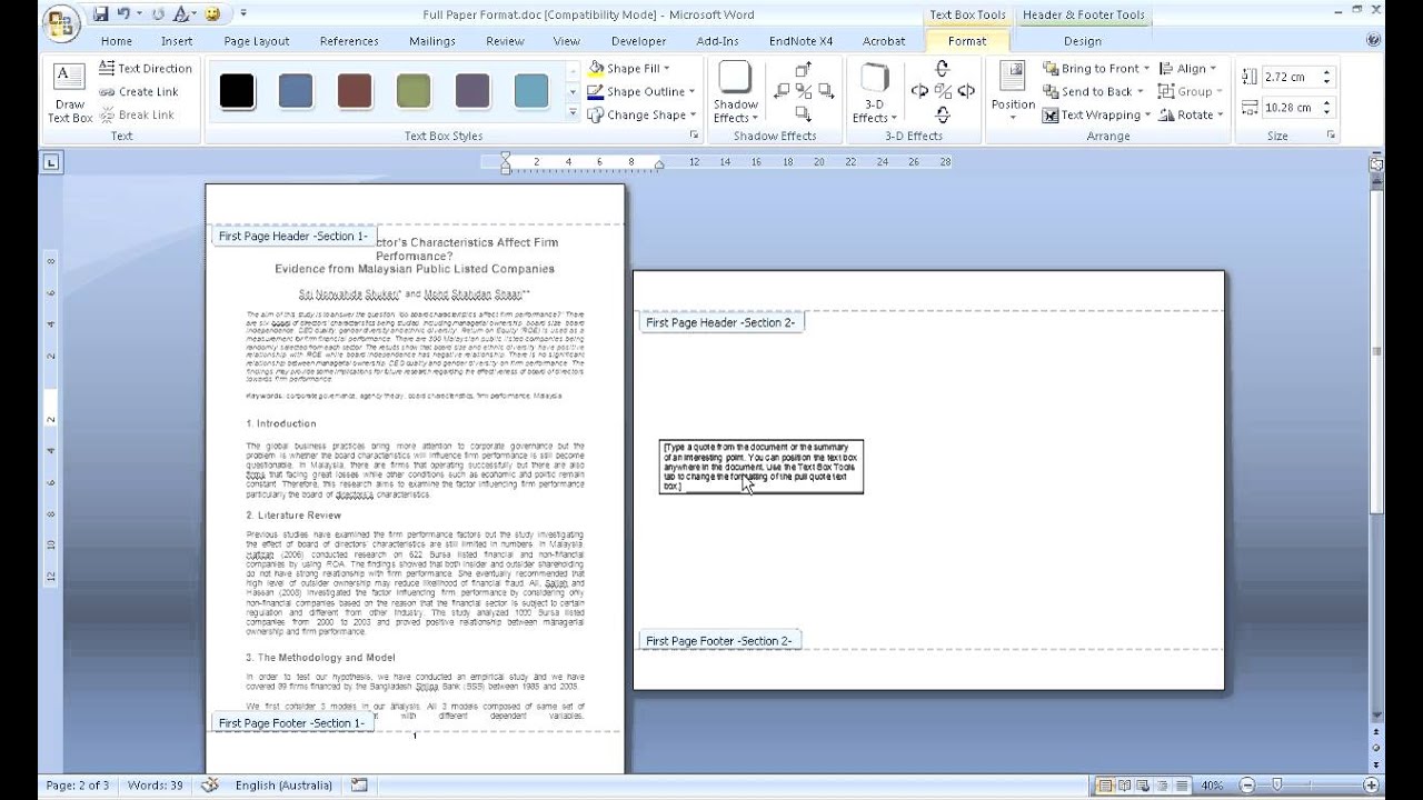 how to change orientation of one page in word