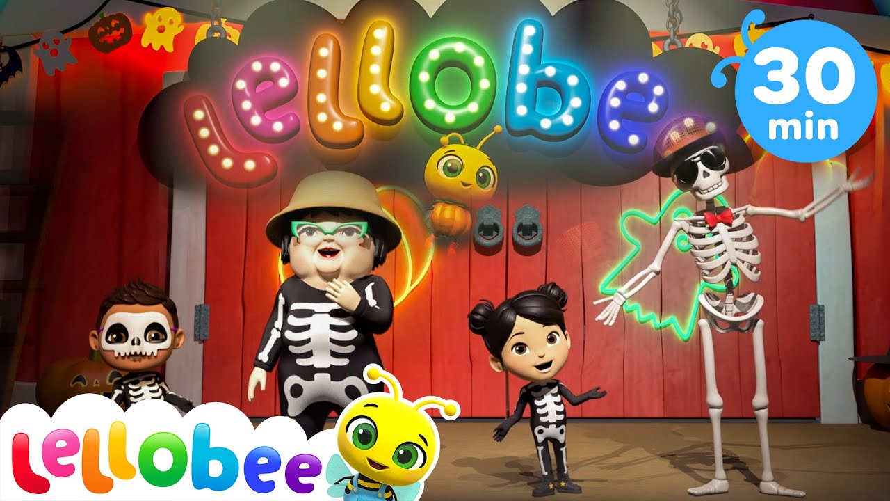 Do The Skeleton Dance!! Halloween Special | @Lellobee City Farm - Cartoons & Kids Songs | MOONBU