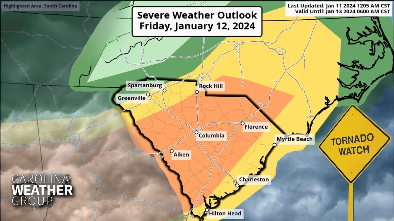 More severe weather in the Carolinas Friday - YouTube