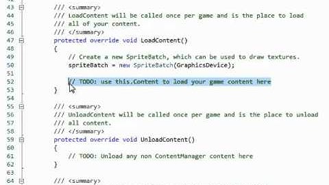 XNA 4 Course I Ch 04 03 LoadingGameSpriteImageAssets