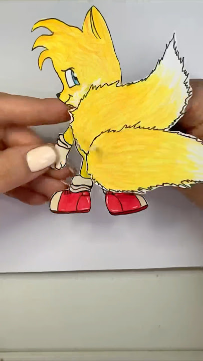 How I make Tails from Sonic3 which moves its tail. #art #shortsfeed #drawing #shorts #sonic #yt