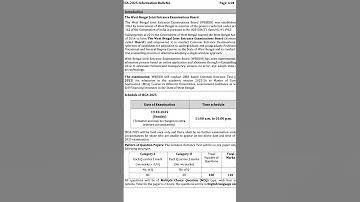 WBJECA 2025 Jeca2025 Wbjeca2025 Gen 500 Sc ST Obc 400 Nbu Exam Education 
