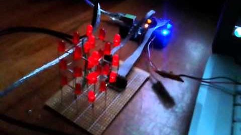 Arduino LED cube 3x3x3 + microphone v 1.0