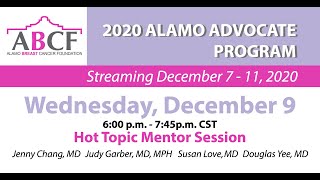 Hot Topic Mentor Session - Wednesday December 9, 2020