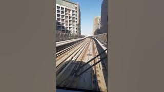 Dubai metro train front view 2019