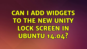 Ubuntu: Can I add widgets to the new Unity lock screen in Ubuntu 14.04?