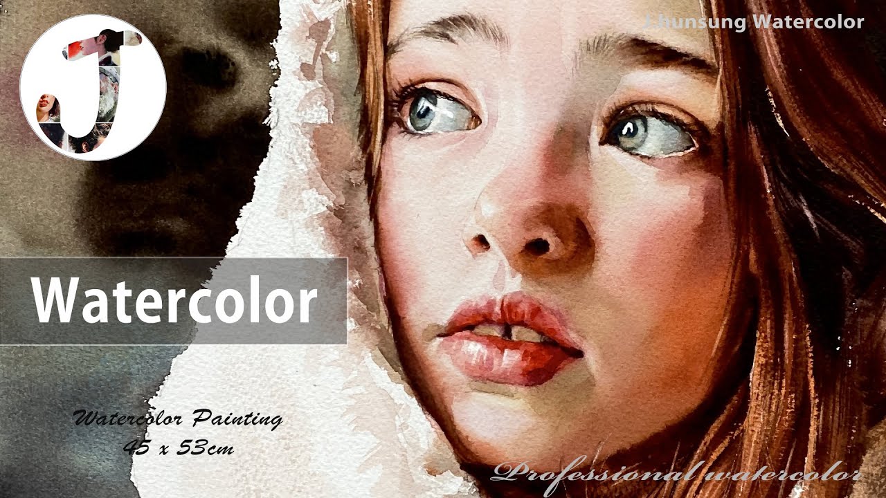 Watercolor portrait painting │ 인물수채화