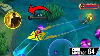 CHOU MONTAGE FREESTYLE 64 Outplay / Highlights / immune / HAZA Gaming / Mobile Legends