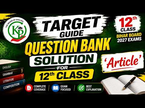 Article PYQs From TARGET Guide  Bihar board 12th Class 2027