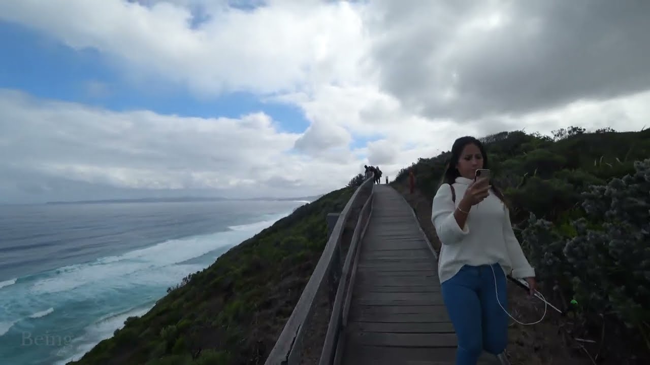 Australian Coastal Walk, Albany Wind Farm, Western Australia, Relaxing Ocean and Bird Sounds