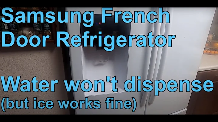 How to fix / hack frozen water line in Samsung French Door refrigerator when it does not dispense.