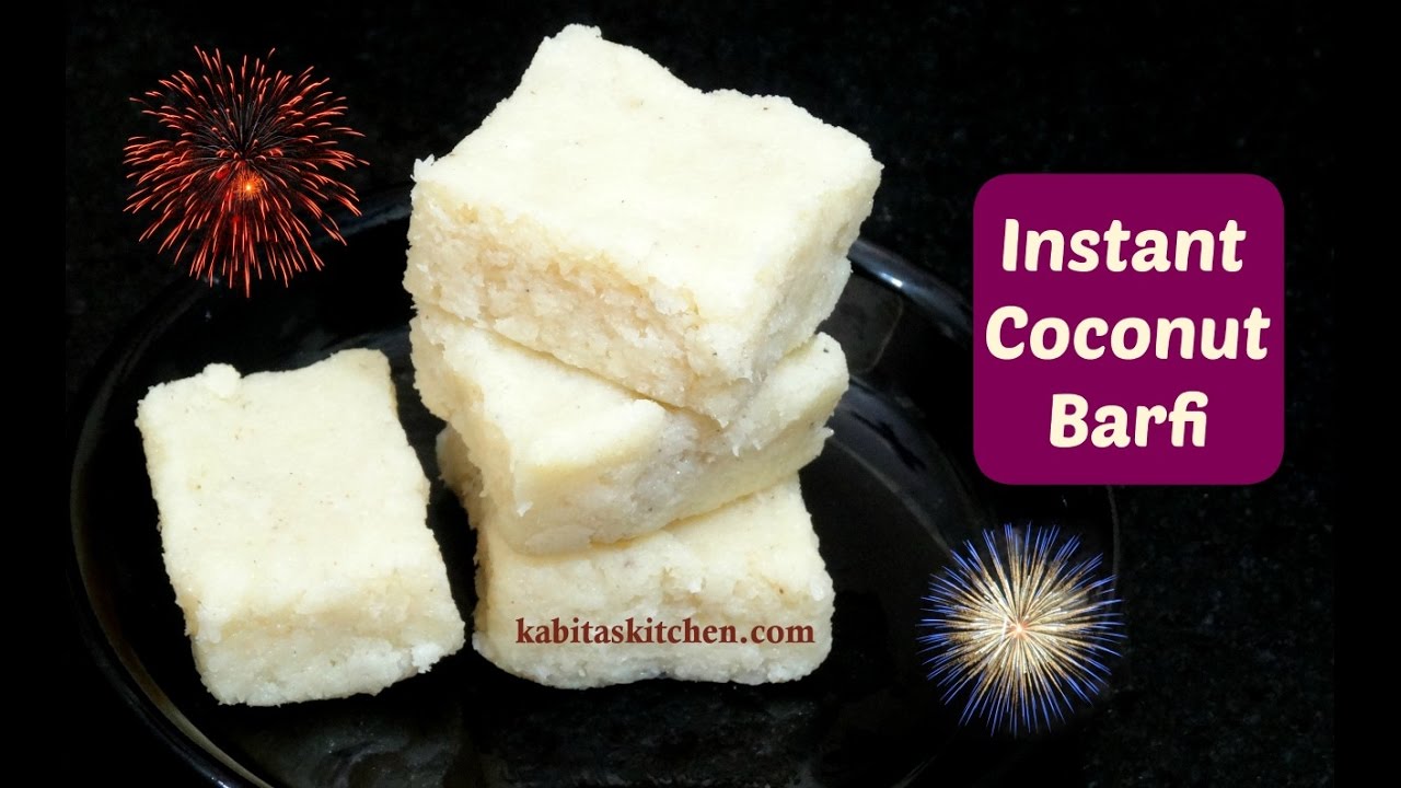 Instant Coconut Barfi | Nariyal ki Burfi | Diwali Special Sweets Recipe | kabitaskitchen | Kabita Singh | Kabita