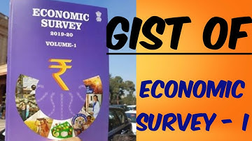 Short Notes of Economic Survey 2019-20 Volume-1