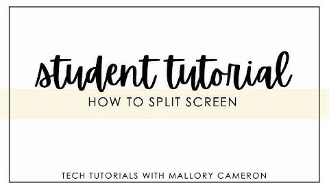 How to Split Screen Two Windows | Student Tutorial
