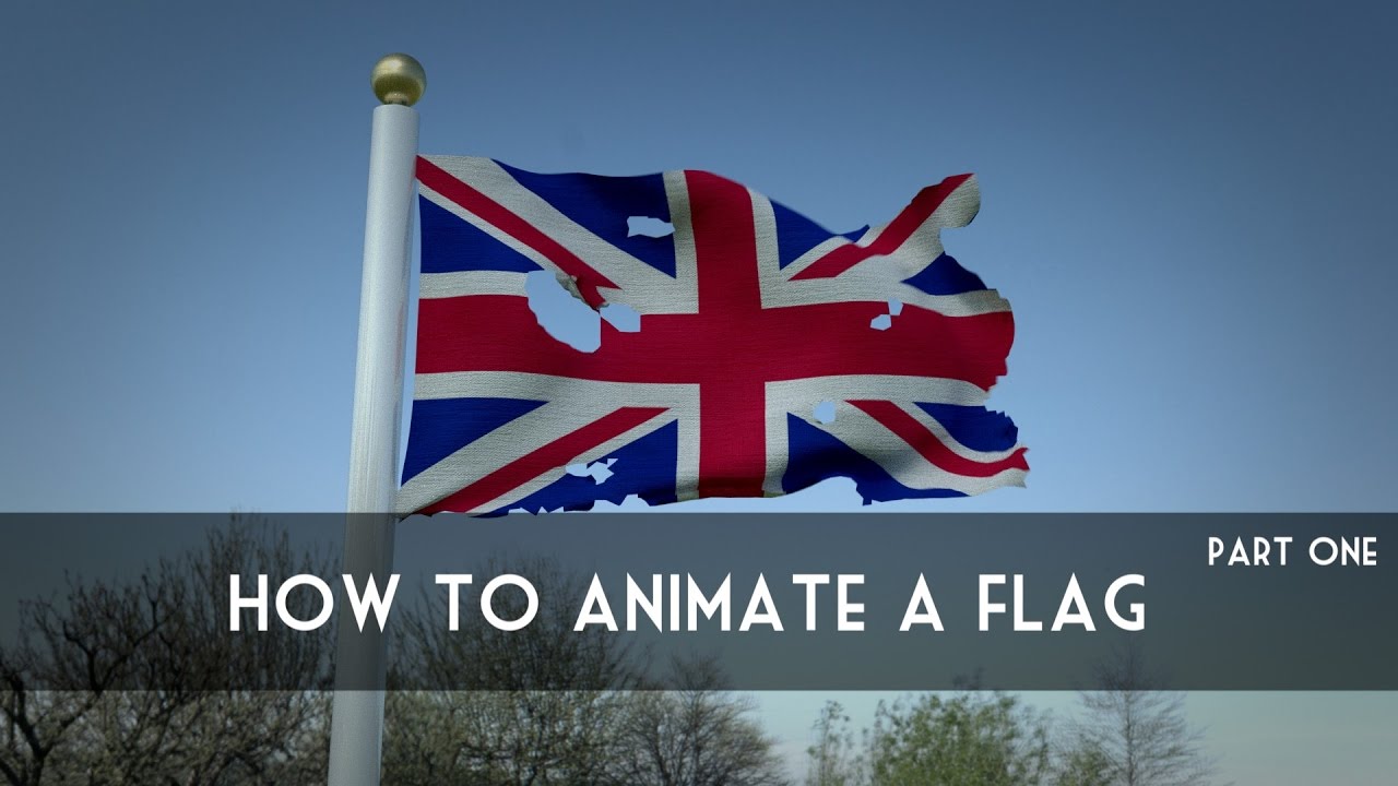 Parted flags. Parted flags