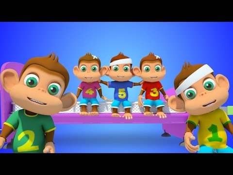 five little monkeys | nursery rhymes | kids songs | baby videos | 3d rhymes