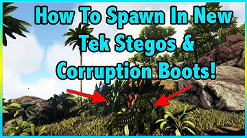How To Spawn In The New Tek Stego And Corrupted Boots! || Ark Survival Evolved