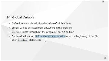 xxx. Global vs local variables (watch after function)