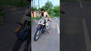 How To Ride A Bullet Wearing Saree....sahi Me Bahut Struggle Tha