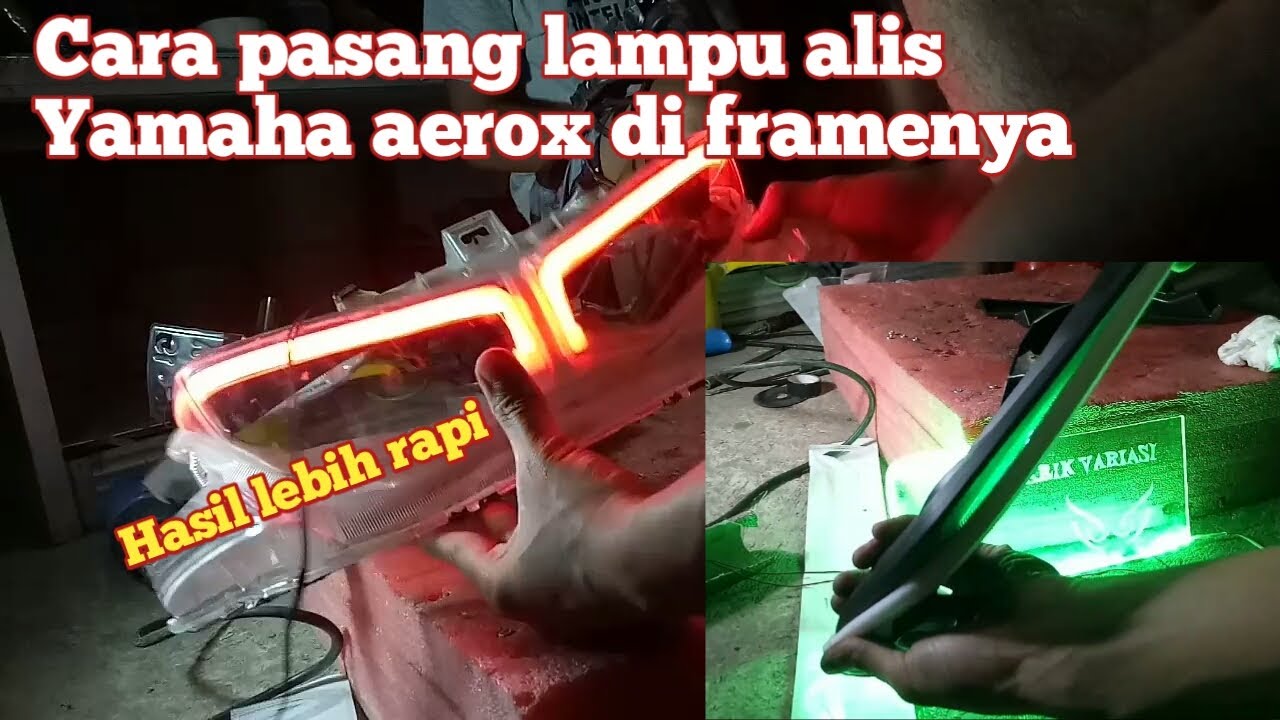 Cara pasang lampu alis aerox 155 penempatan pada framenya - YouTube