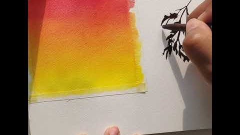 Easy Sunset tree branch silhouette