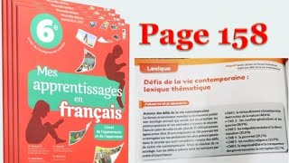 mes apprentissages en français 6 page 159