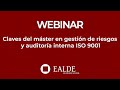 Claves del máster en gestión de riesgos y auditoría interna  ISO 9001