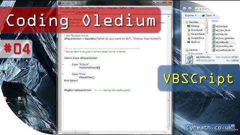 VBScript - Coding Oledium | Part 4