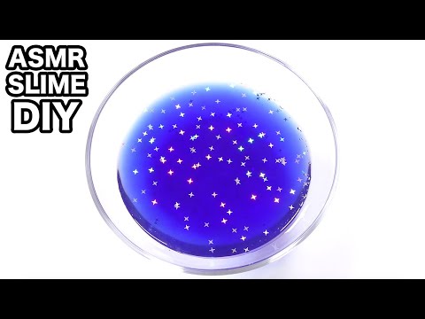 【DIY】ギャラクシーたぷたぷスライムの作り方【slime ASMR】