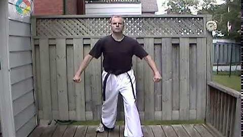 Taekwondo: Hapkido: Foundations: middle lifting, front view