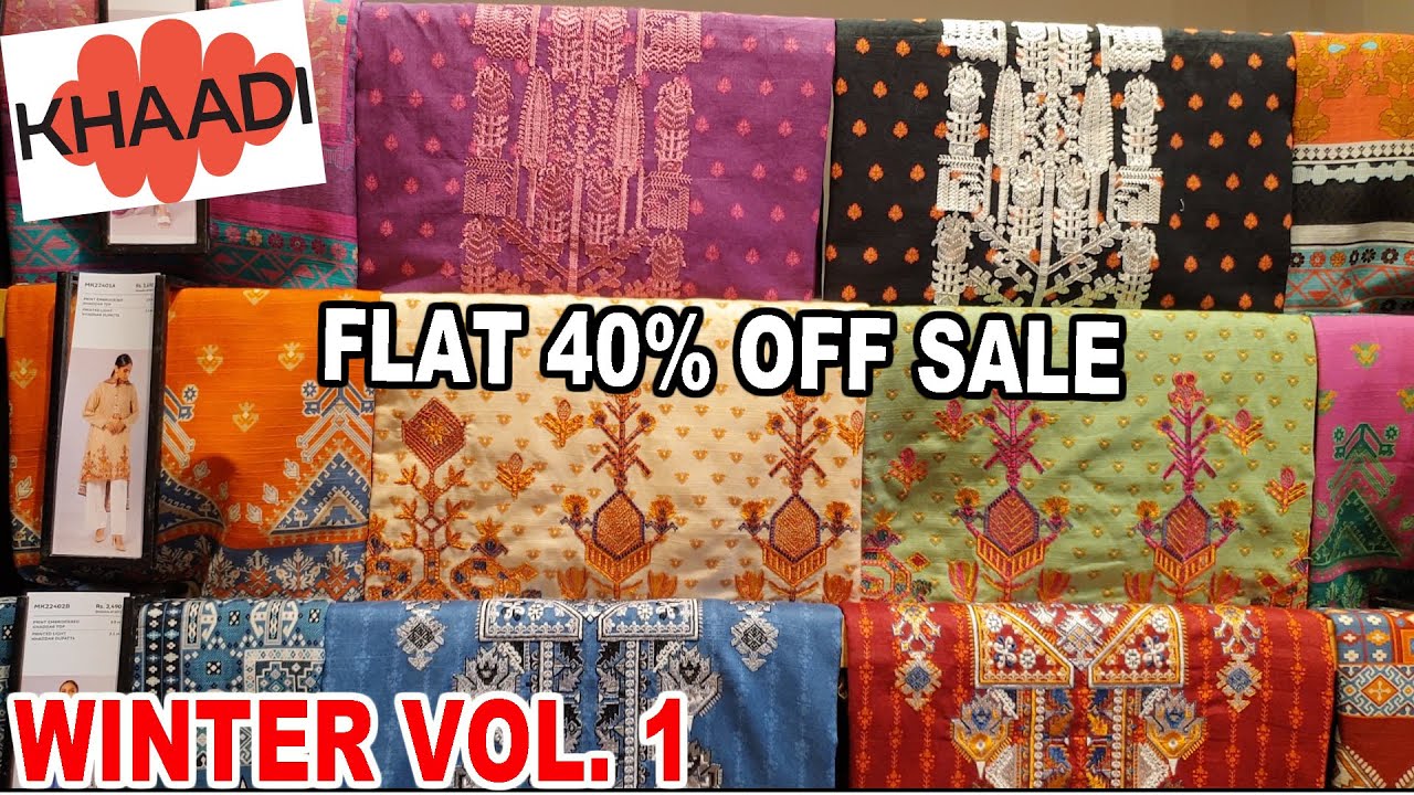 Khaadi Winter Vol.1 u0026 Flat 40% OFF Summer Clearance Sale 3rd October 2022 -  YouTube