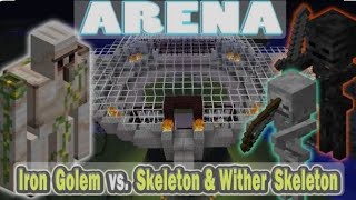 10 IRON GOLEM VS 100 SKELETON AMD WITHER SKELETON IN MINECRAFT #MINECRAFT OP 1.20 HERE MCPE NEW