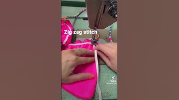 Zig zag stitch on swimwear #sewing #spandex #swimwear #elastic #fabric