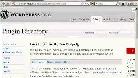 Installing a Facebook like button on your website