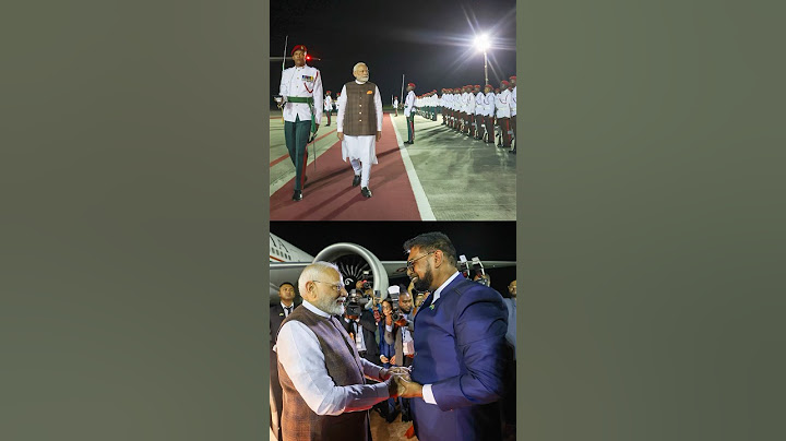 President Irfaan Ali of Guyana warmly receives PM Modi in Georgetown | #shorts