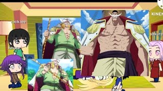 Naruto characters react to Naruto as whitebeard ( one piece x Naruto) gacha life /club