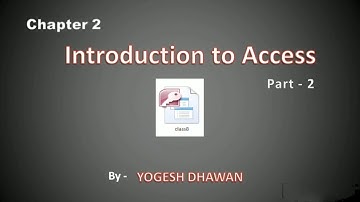 Class 8 Computer || Introduction to Access || part 2 || Database Terminology