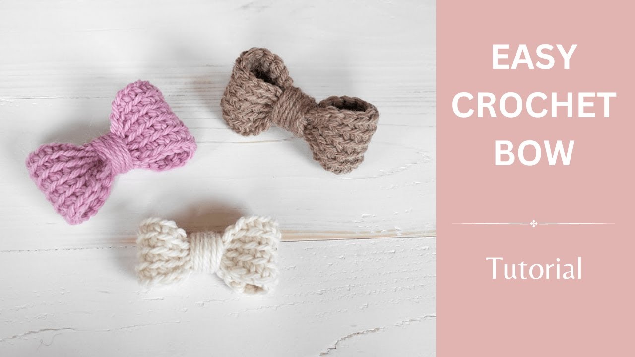 Crochet Bo Tutorial Easy crochet bow tutorial - YouTube